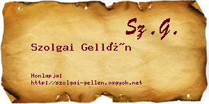 Szolgai Gellén névjegykártya